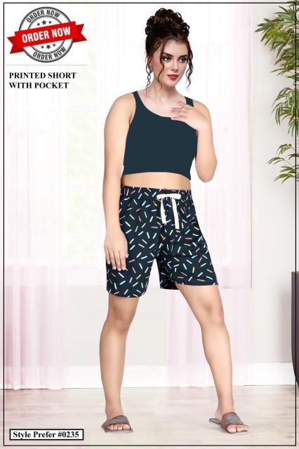 Summer Special VOL.#AT0235 Catalog wholesale ladies Night Suit Shorts pant