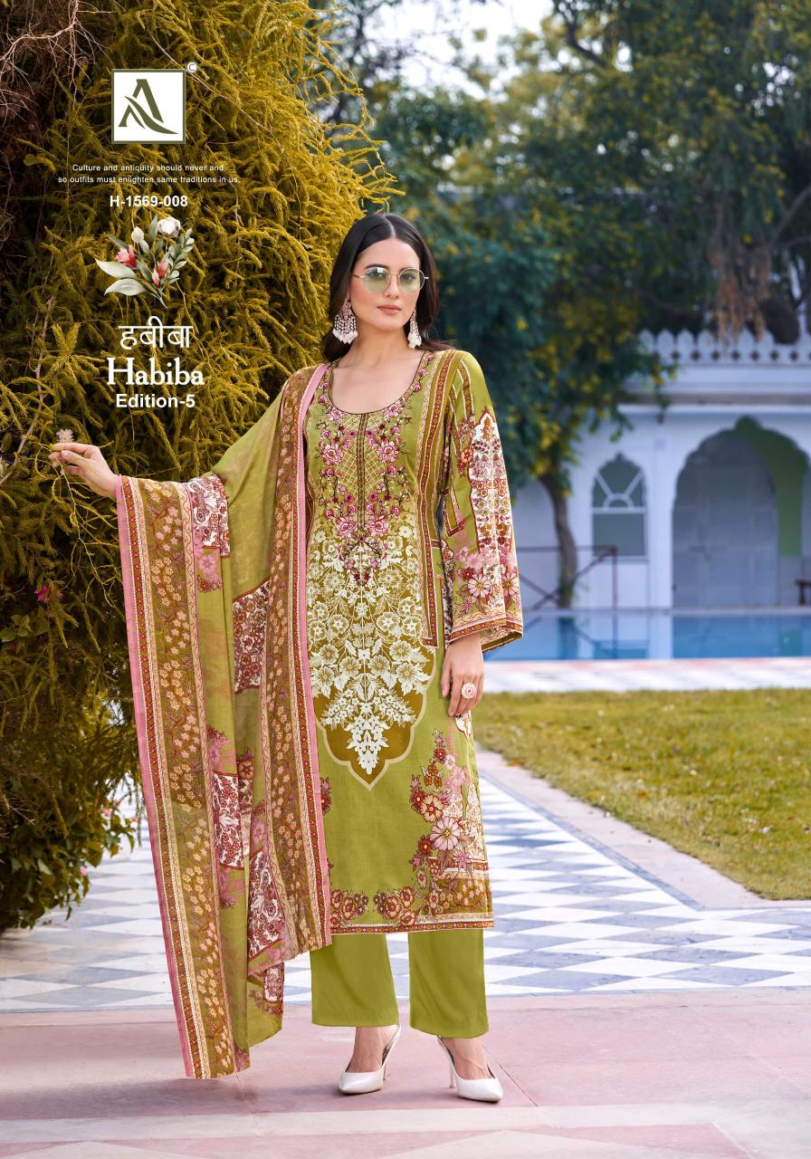 Alok Habiba Edition 5 catalog wholesale dress material description