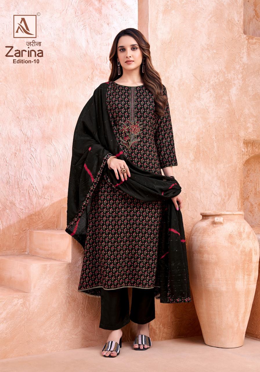 Alok Zarina Vol 10 catalog wholesale ladies dress material suppliers in mumbai