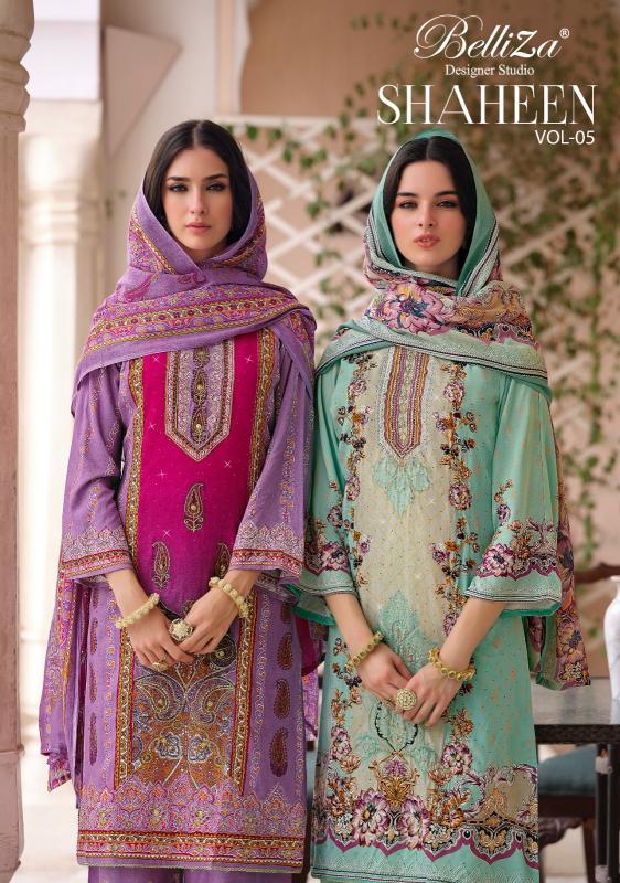 BelliZa Shaheen Vol 5 Catalog buy wholesale dress materials online india