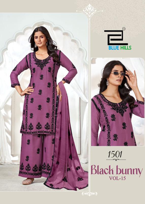 Blue Hills Black Bunny Vol 15 Catalog green kurti online india