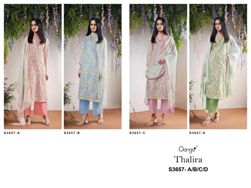 Ganga Thalira 3657 catalog wholesale clothing salwar kameez
