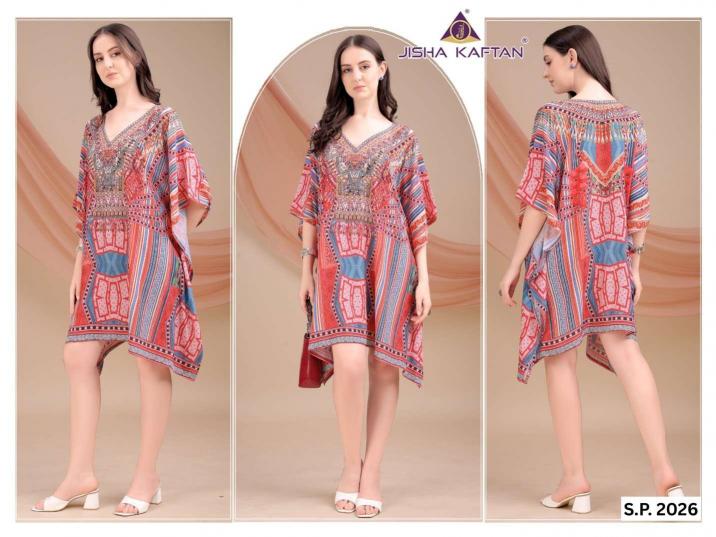 Jisha Kaftan Silk Poncho Vol 4 catalog buy kaftan kurti online india