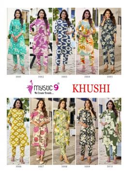 Mystic 9 Khushi Vol 3 catalog viscose wholesale co ord sets