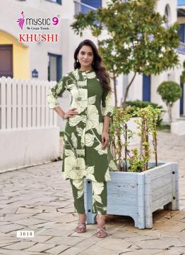 Mystic 9 Khushi Vol 3 catalog viscose wholesale co ord sets