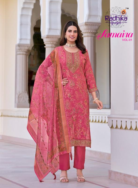 Radhika Lifestyle Samaira Vol 1 catalog indian jaipuri kurtis canada