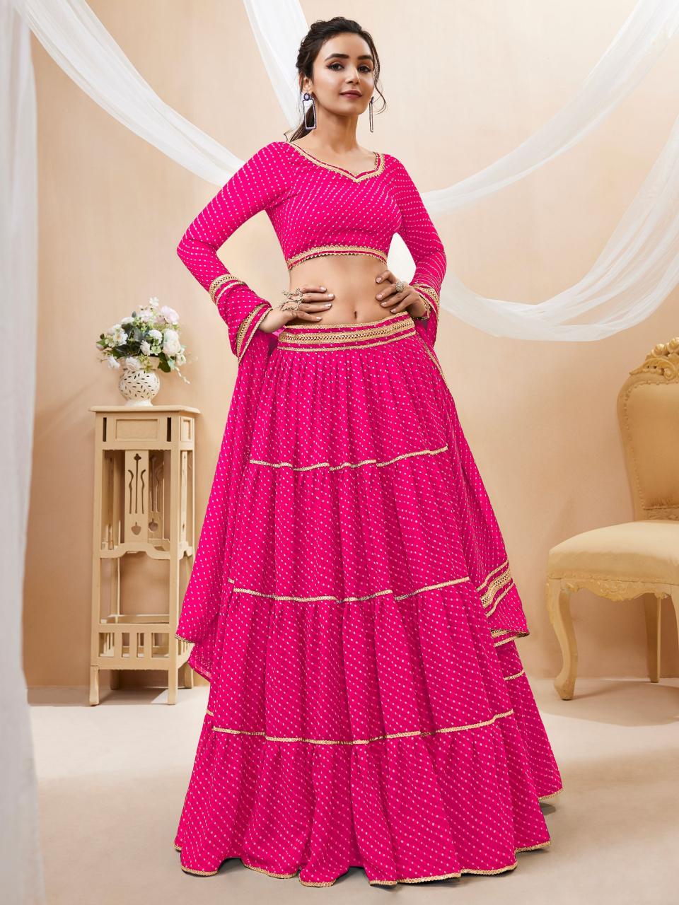 Sabella 603 Pink catalog best lehenga online in india