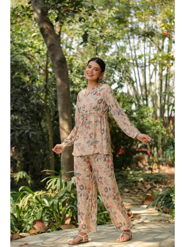 Sabella Muslin Silk Catalog modest co ord set