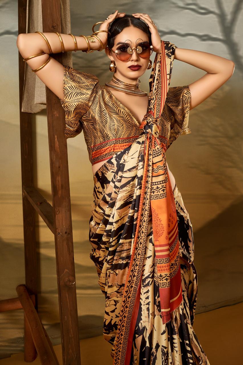 Sosy Satin Silk catalog surat printed satin sarees