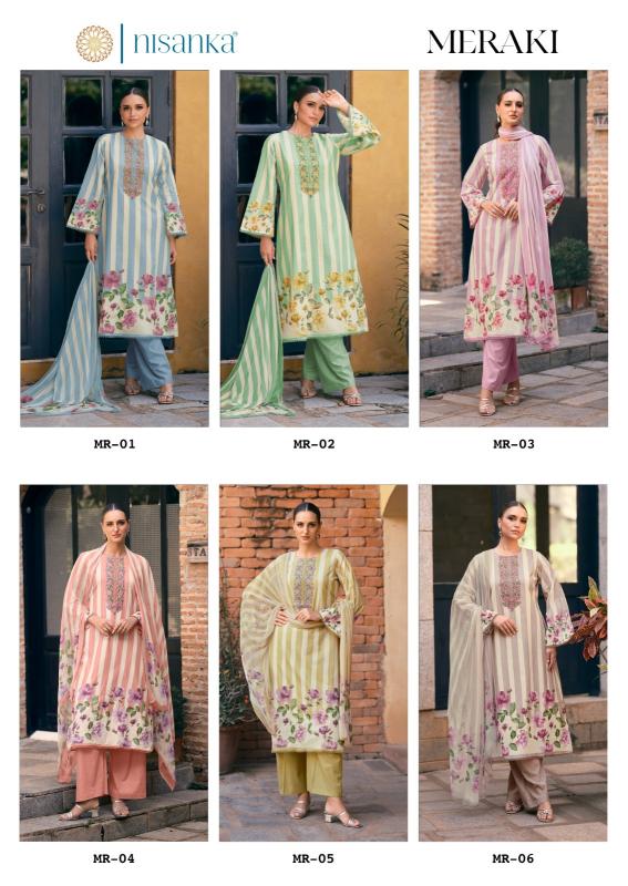 The Hermitage Shop Nisanka Meraki catalog unstitched salwar kameez manufacturers in surat