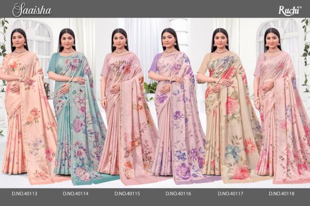  Ruchi Saisha vol 2 40113 catalog surat saree lot wholesale