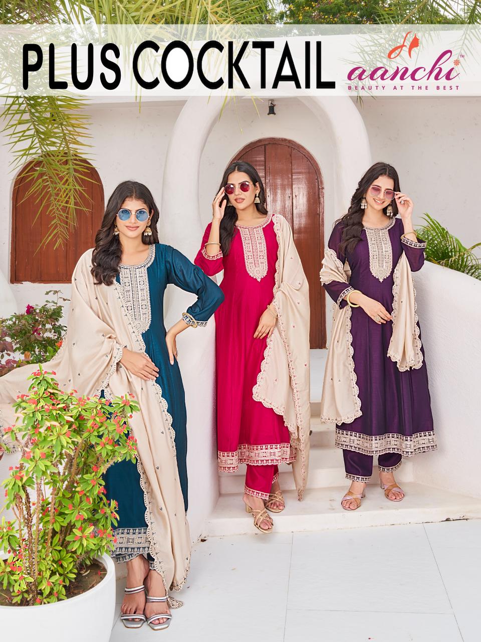 Aanchi Plus Cocktail catalog kurti from india