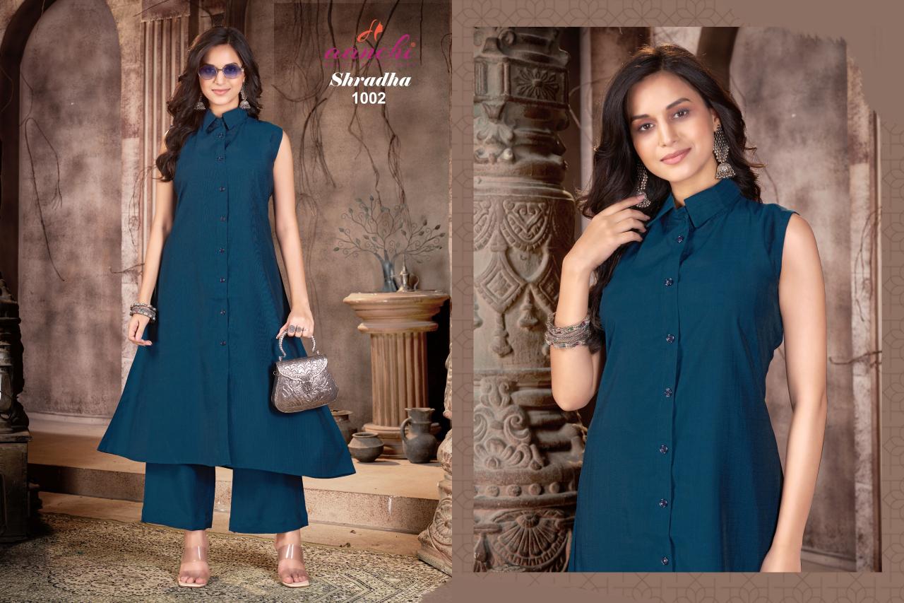 Aanchi Shradha catalog modest co ord sets wholesale