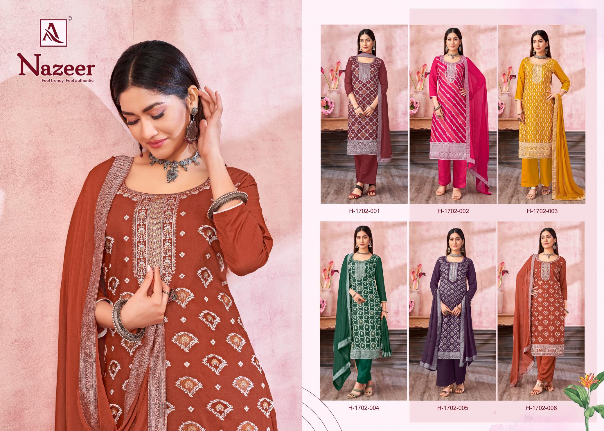 Alok Nazeer catalog wholesale dress material market in junagadh