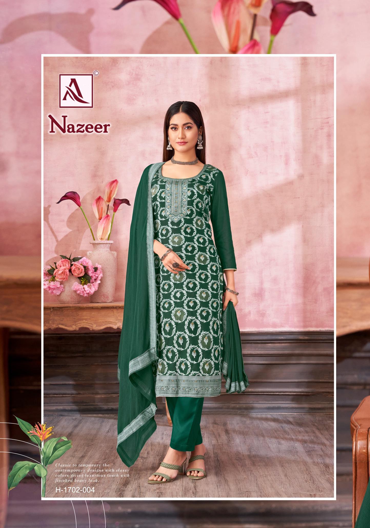 Alok Nazeer catalog wholesale dress material market in junagadh