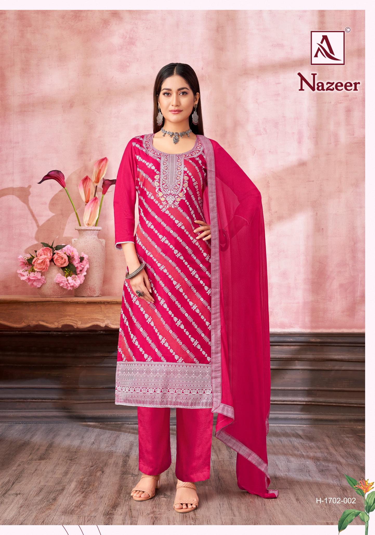 Alok Nazeer catalog wholesale dress material market in junagadh