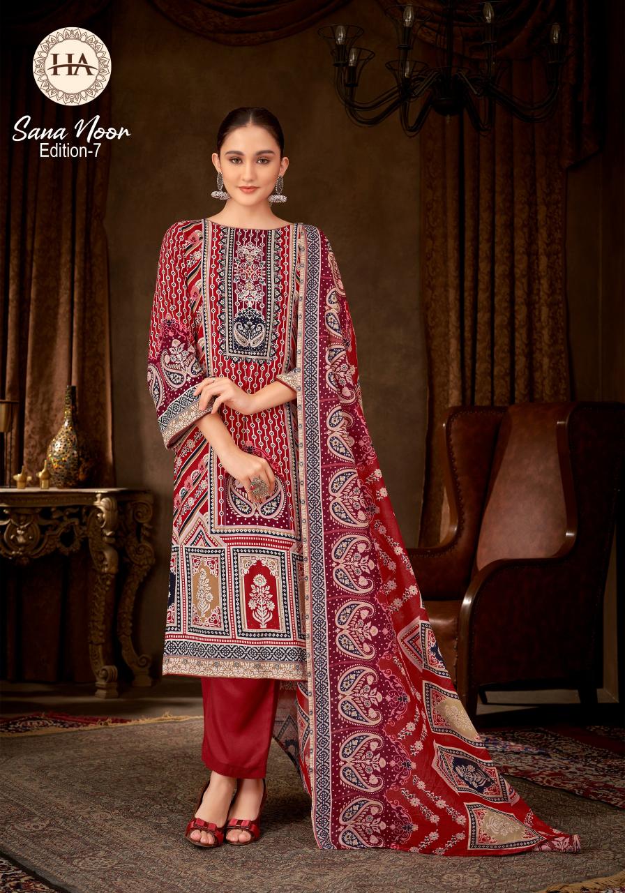 Alok Sana Noor vol 7 catalog wholesale designer dress material in kit