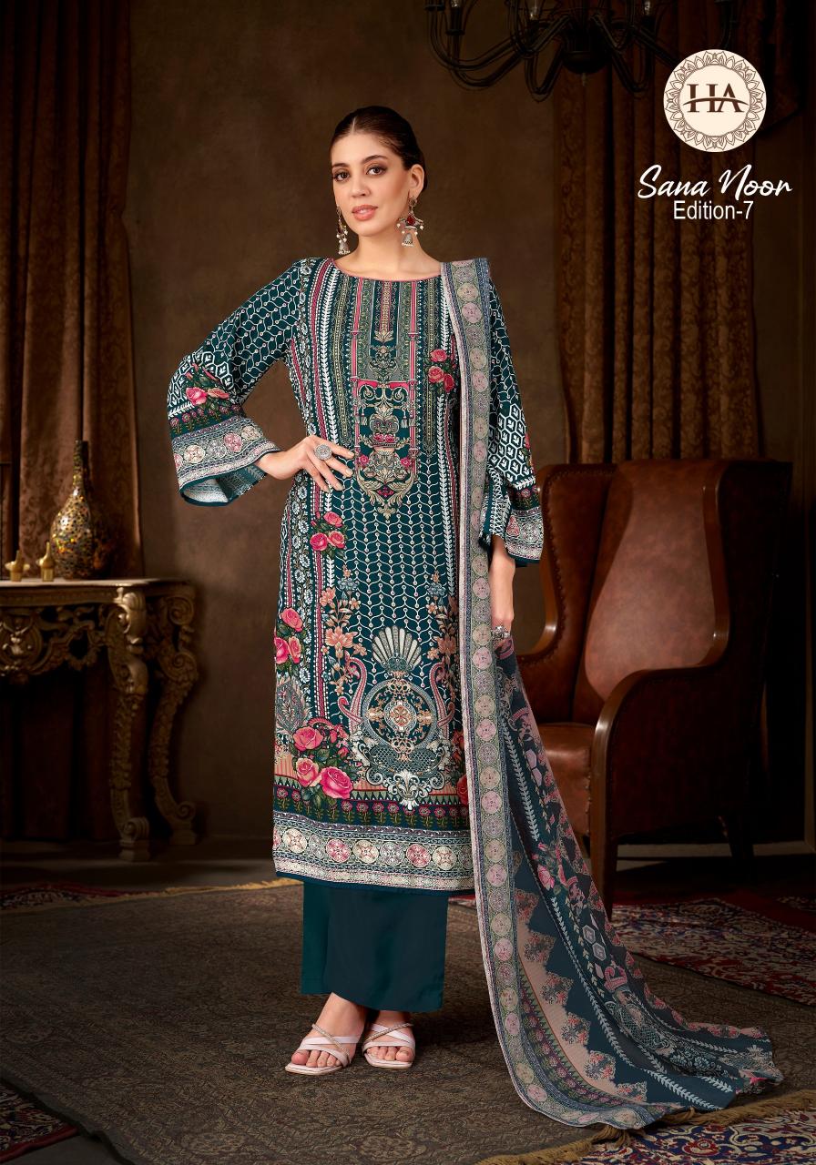 Alok Sana Noor vol 7 catalog wholesale designer dress material in kit