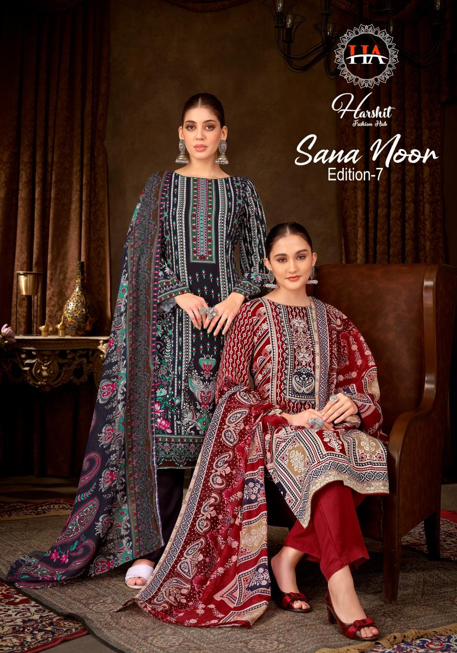 Alok Sana Noor vol 7 catalog wholesale designer dress material in kit