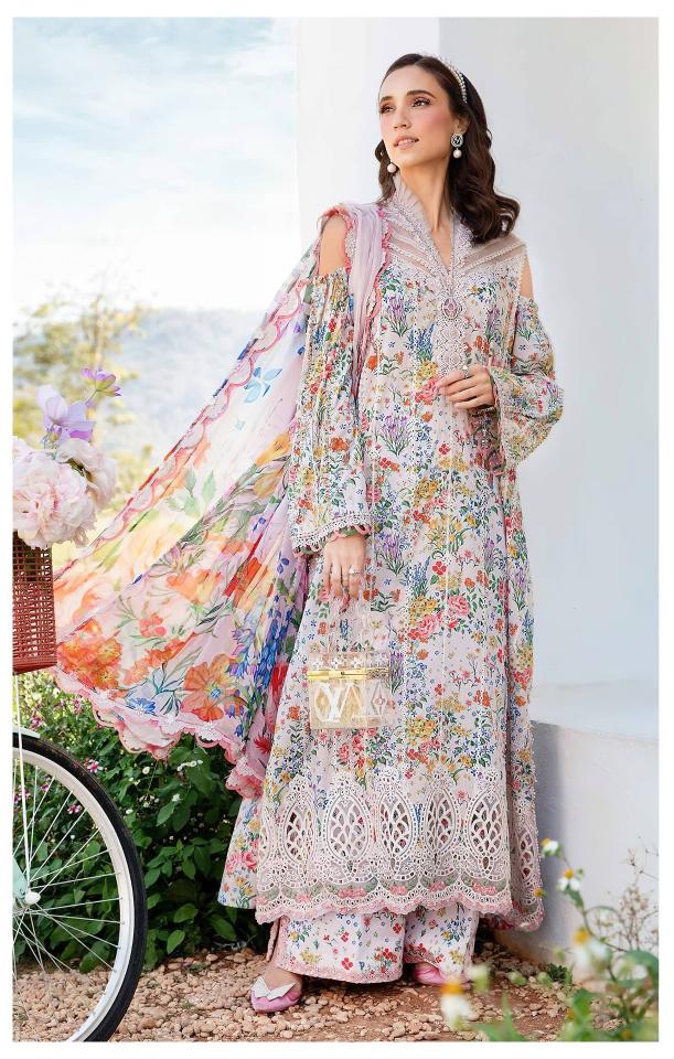 Alzohaib Az 1288 to 89 catalog Chiffon Dupatta pakistani suits wholesalers in pakistan