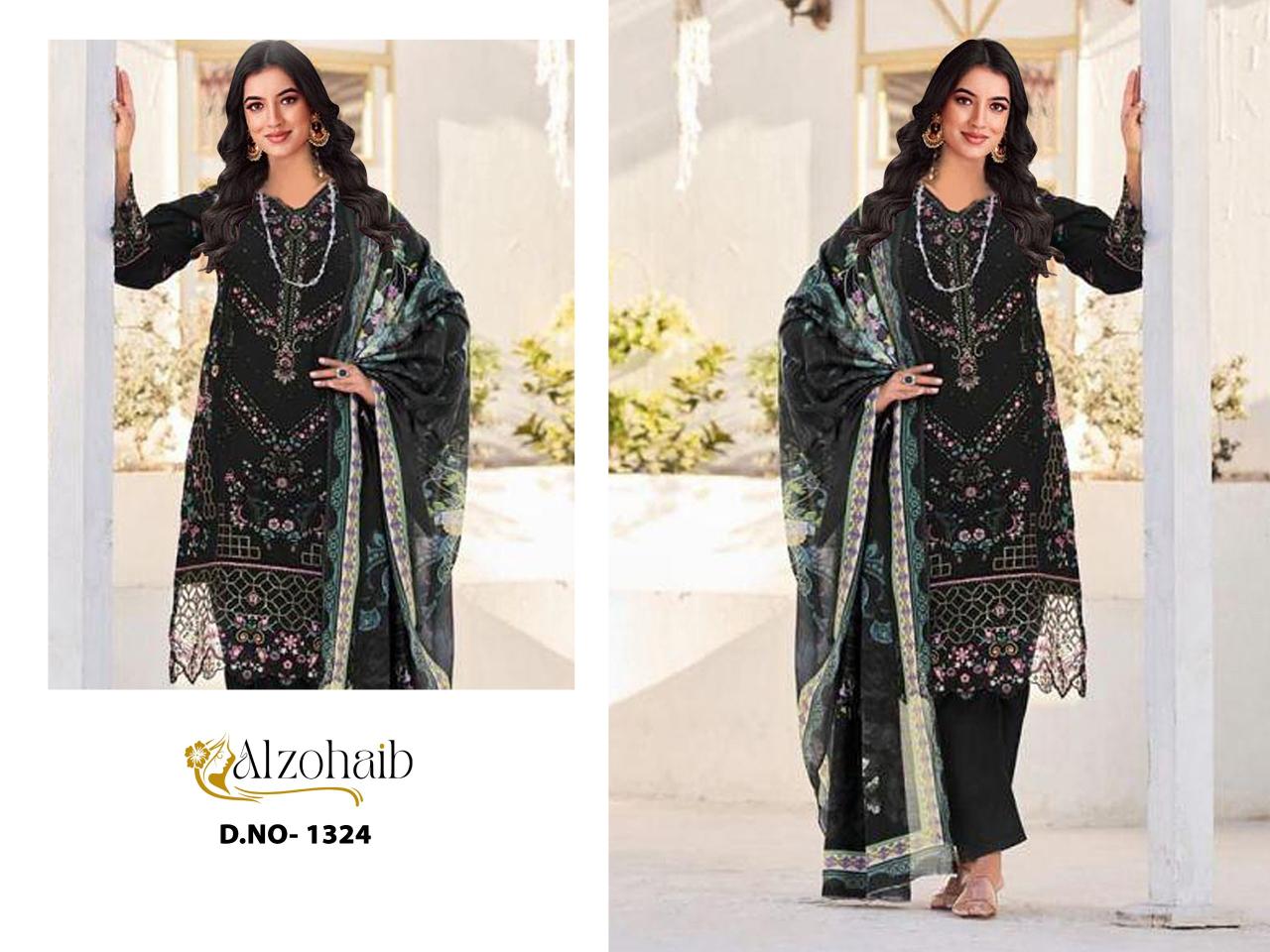 Alzohaib Yasmin catalog Cotton Dupatta pakistani salwar suit wholesale
