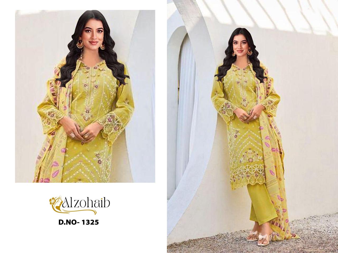 Alzohaib Yasmin catalog Cotton Dupatta pakistani salwar suit wholesale