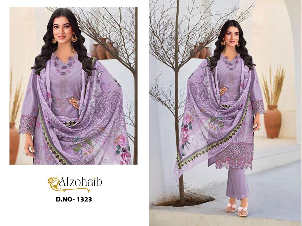 Alzohaib Yasmin catalog Cotton Dupatta pakistani salwar suit wholesale