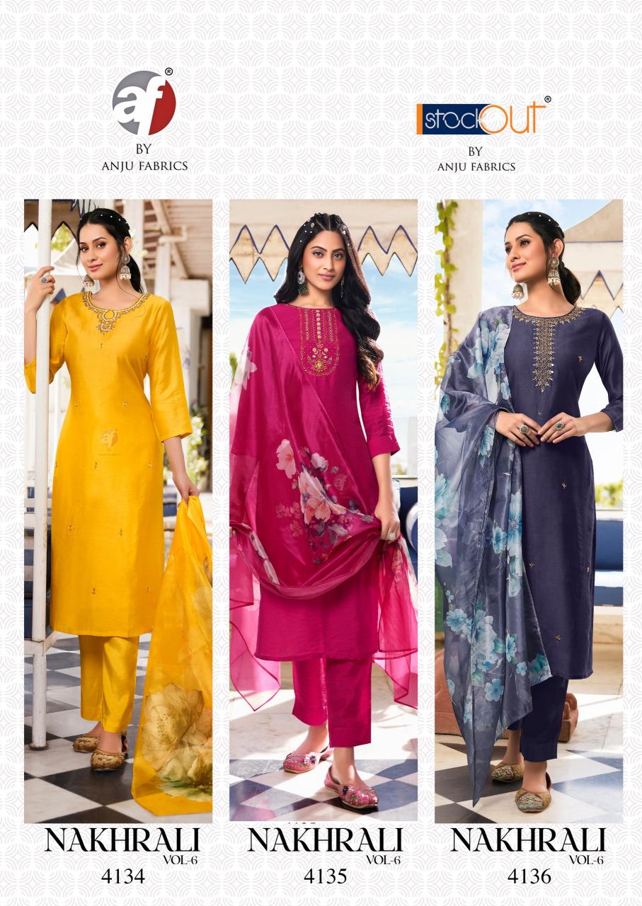 Anju Fabrics Nakhrali Vol 6 catalog kurtis india online shopping