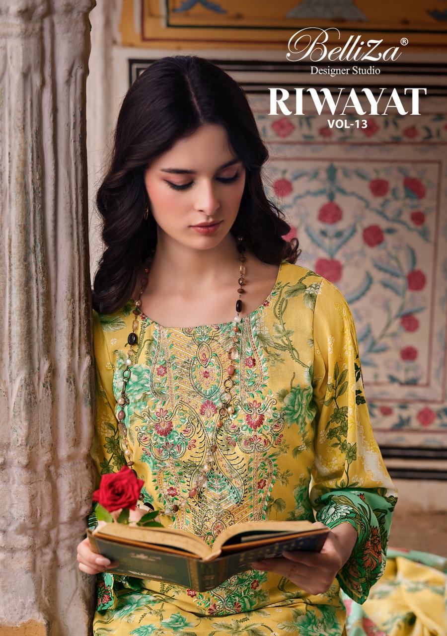 Belliza Riwayat Vol 13 Catalog wholesale dress materials for business