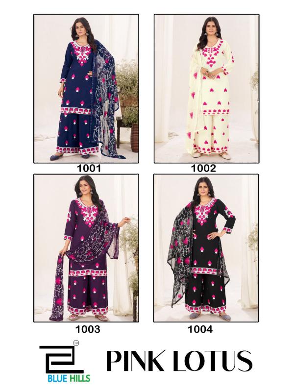 Blue Hills Pink Lotus catalog satin kurtis online india