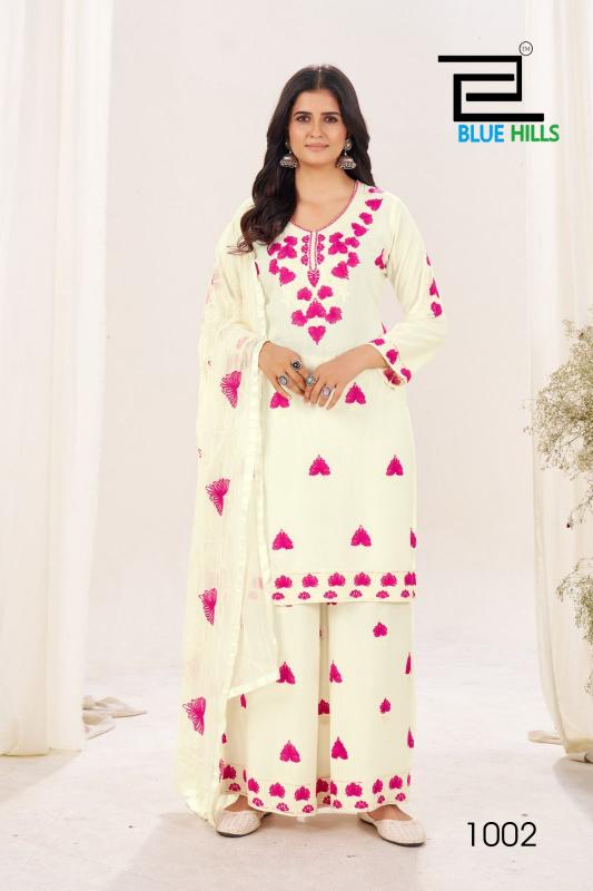 Blue Hills Pink Lotus catalog satin kurtis online india