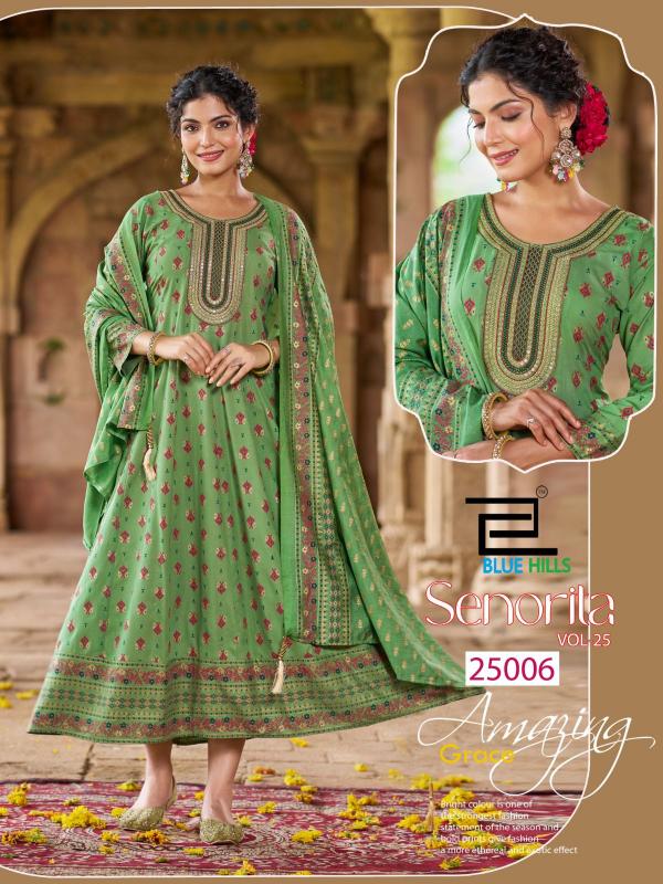 Blue Hills Senorita vol 25 catalog long kurti online shopping india