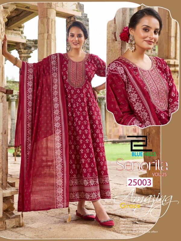 Blue Hills Senorita vol 25 catalog long kurti online shopping india
