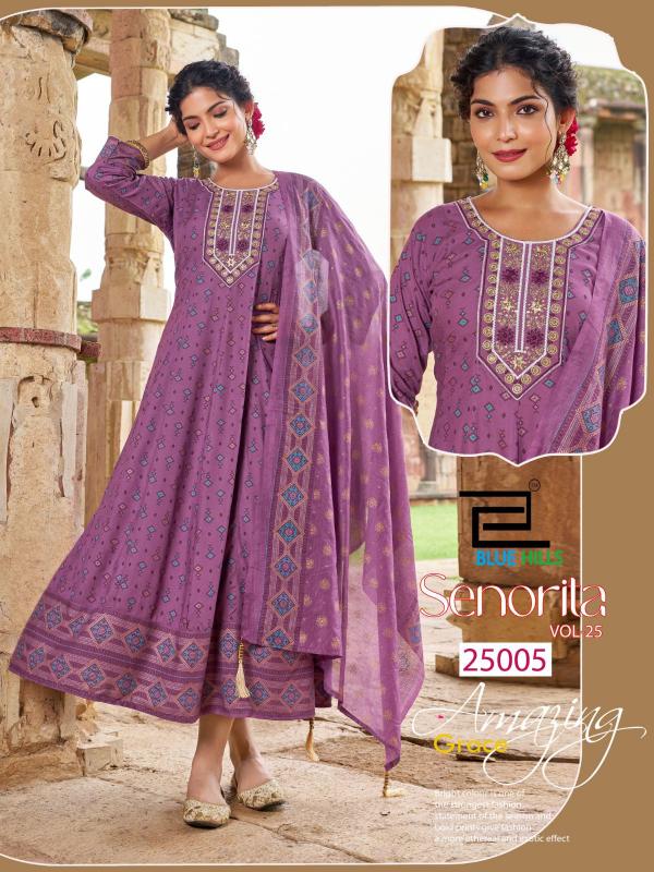 Blue Hills Senorita vol 25 catalog long kurti online shopping india