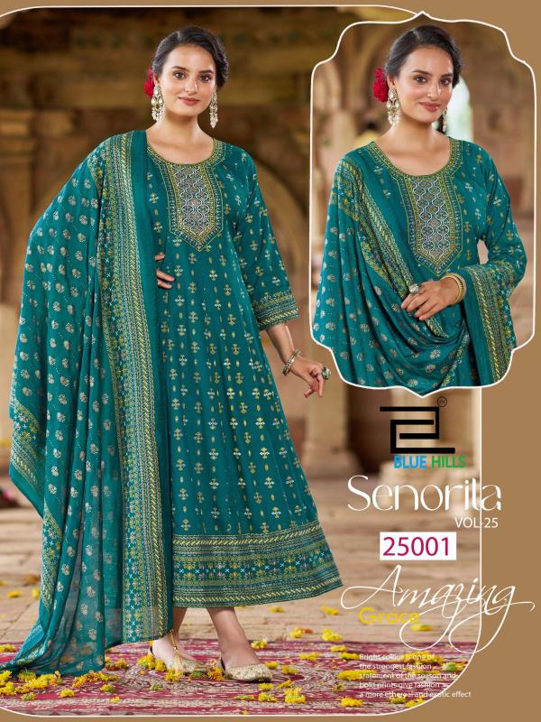 Blue Hills Senorita vol 25 catalog long kurti online shopping india