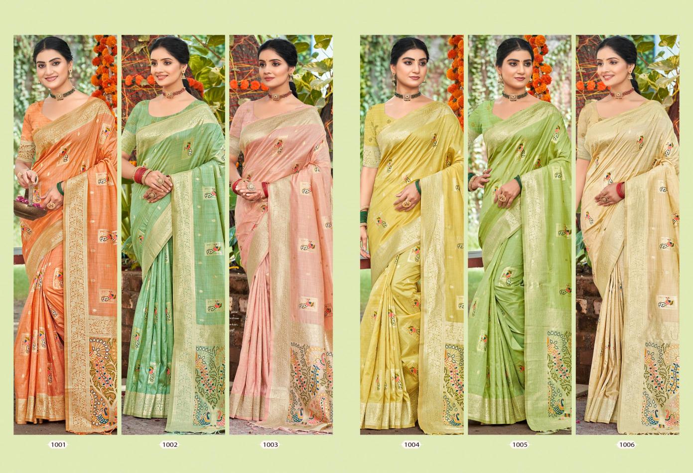 BUNAWAT - Anjali Havy Assam Silk saree With Meena