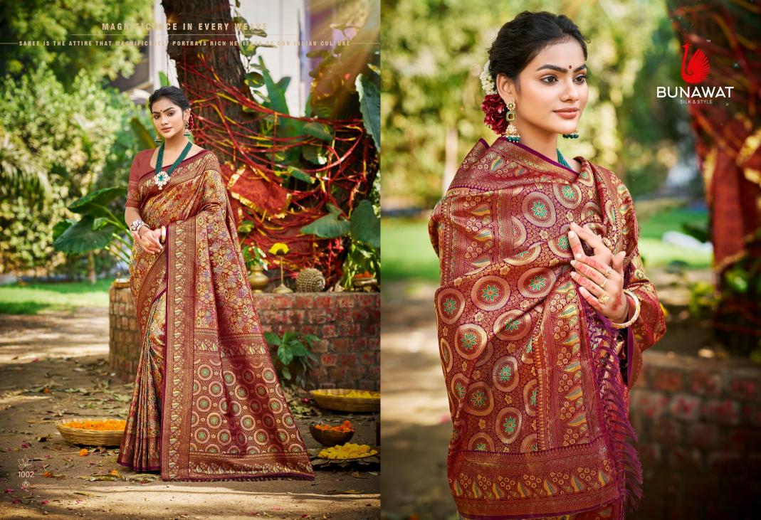 BUNAWAT - Chaturi Silk VOL-02  Dharmavaram Silk Woven Work Traditional Saree