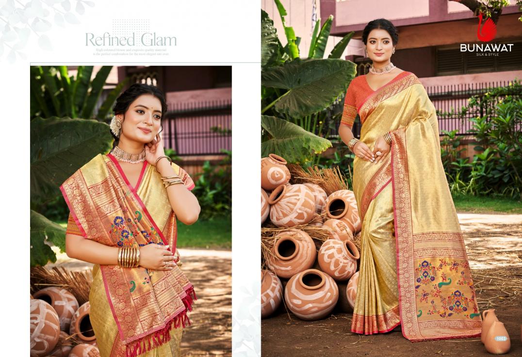 BUNAWAT - Devyani SIlk Vol-02 Multi Color Kanjivaram Silk Woven Work Traditional Saree