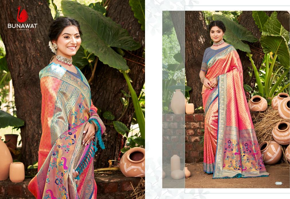 BUNAWAT - Devyani SIlk Vol-02 Multi Color Kanjivaram Silk Woven Work Traditional Saree