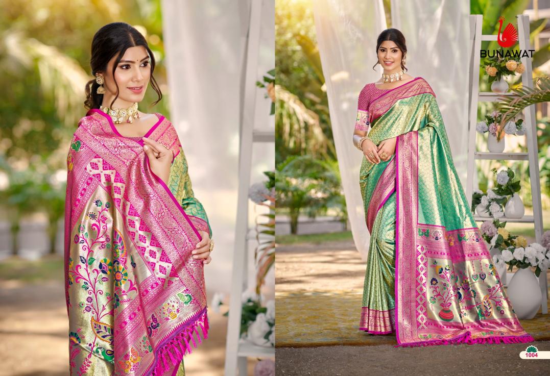 BUNAWAT - Devyani Silk Vol 03  Multi Color Kanjivaram Silk Woven Work Traditional Saree