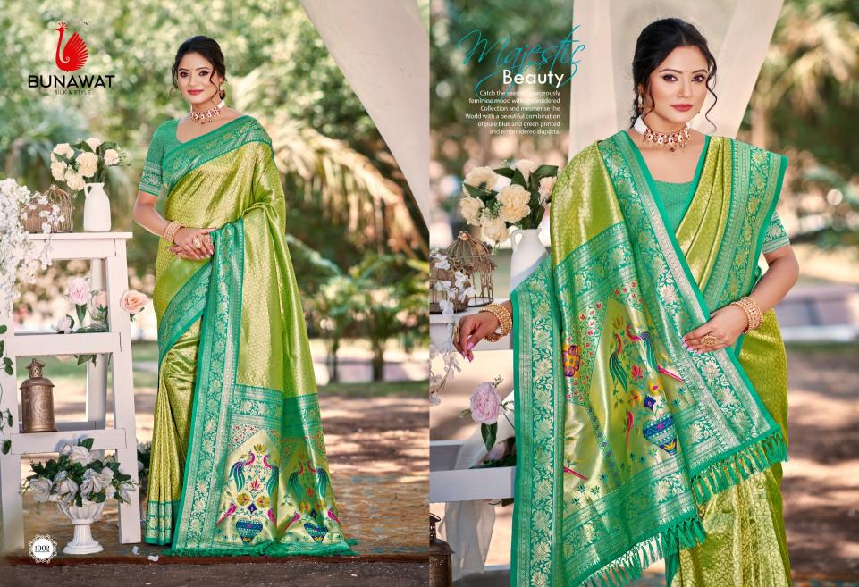 BUNAWAT - Devyani SIlk vol 04 Multi Color Kanjivaram Silk Woven Work Traditional Saree