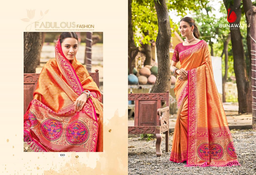 BUNAWAT - Devyani SIlk Vol 05  Multi Color Kanjivaram Silk Woven Work Traditional Saree