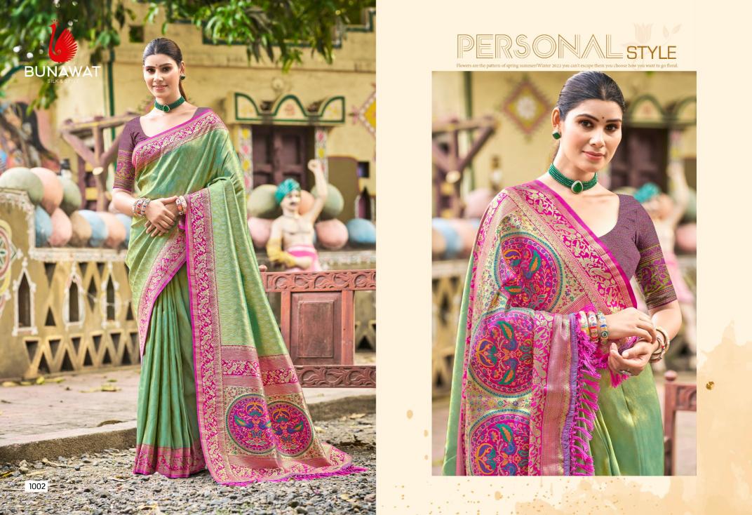 BUNAWAT - Devyani SIlk Vol 05  Multi Color Kanjivaram Silk Woven Work Traditional Saree