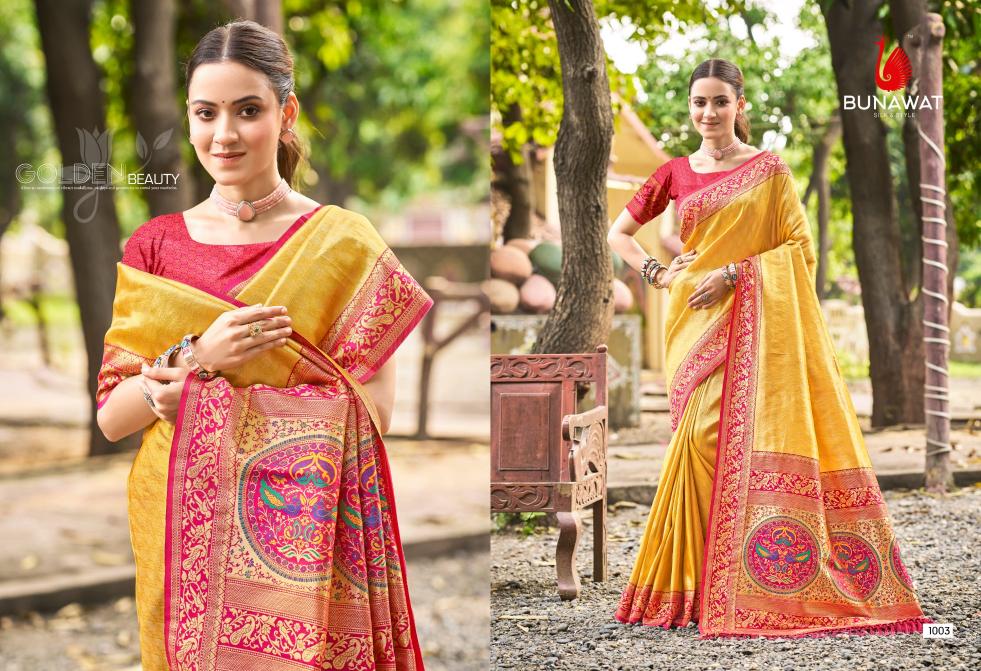 BUNAWAT - Devyani SIlk Vol 05  Multi Color Kanjivaram Silk Woven Work Traditional Saree