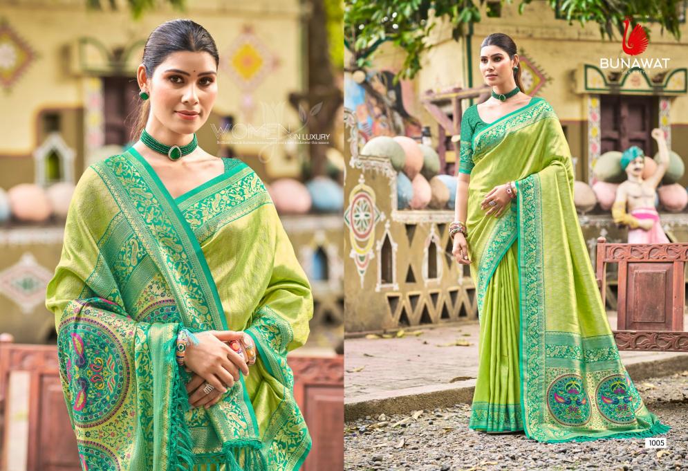 BUNAWAT - Devyani SIlk Vol 05  Multi Color Kanjivaram Silk Woven Work Traditional Saree