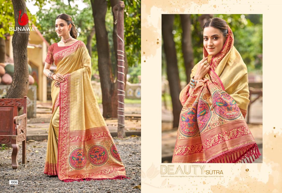 BUNAWAT - Devyani SIlk Vol 05  Multi Color Kanjivaram Silk Woven Work Traditional Saree