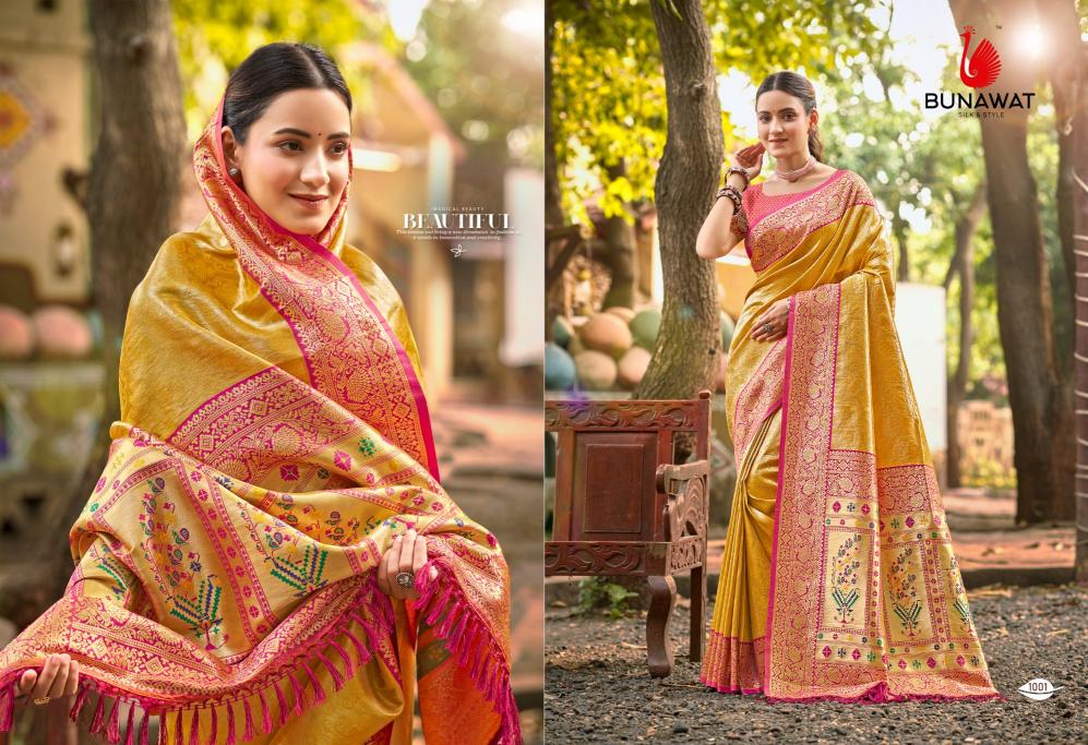 BUNAWAT - Devyani SIlk vol 06  Multi Color Kanjivaram Silk Woven Work Traditional Saree 
