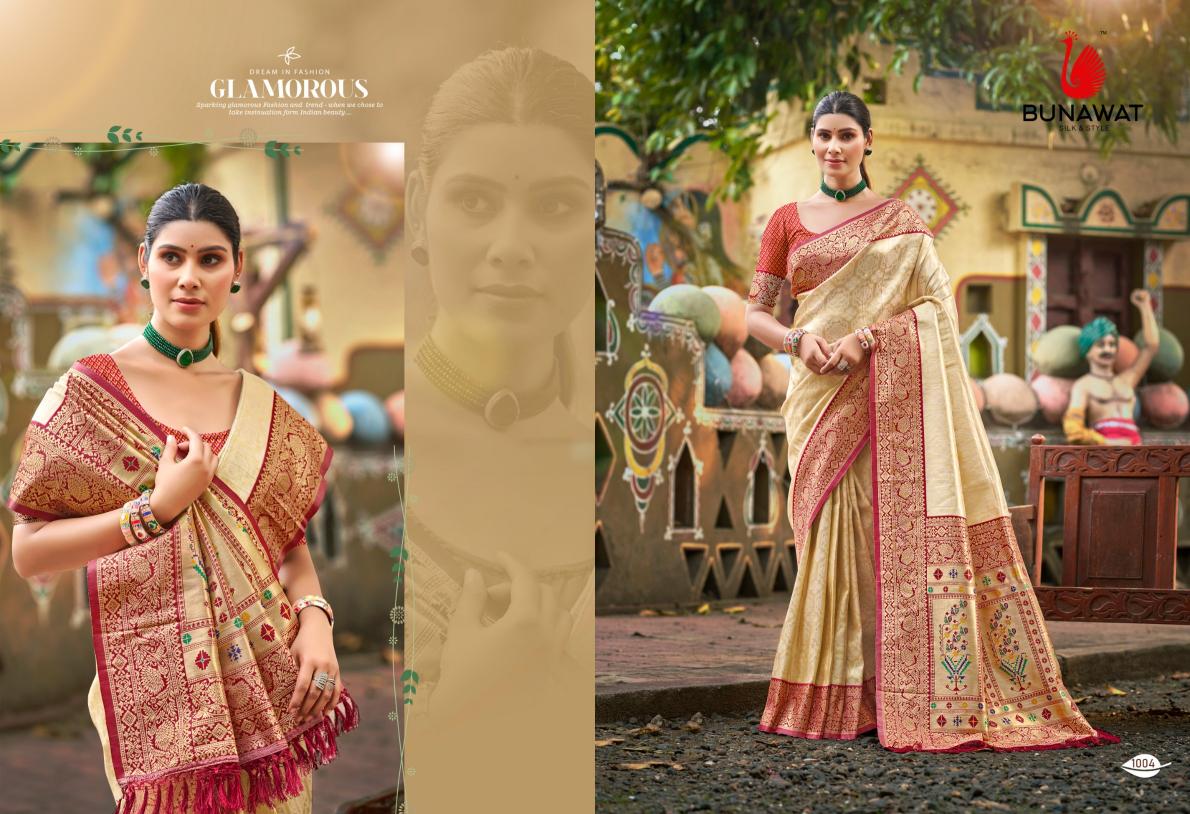 BUNAWAT - Devyani SIlk vol 06  Multi Color Kanjivaram Silk Woven Work Traditional Saree 