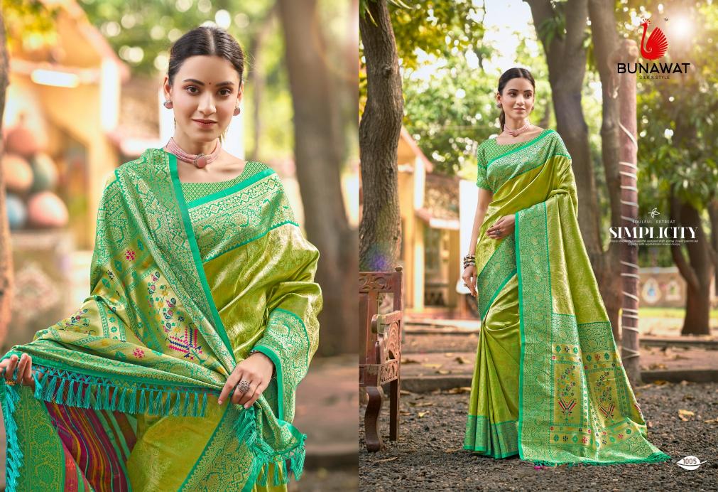 BUNAWAT - Devyani SIlk vol 06  Multi Color Kanjivaram Silk Woven Work Traditional Saree 