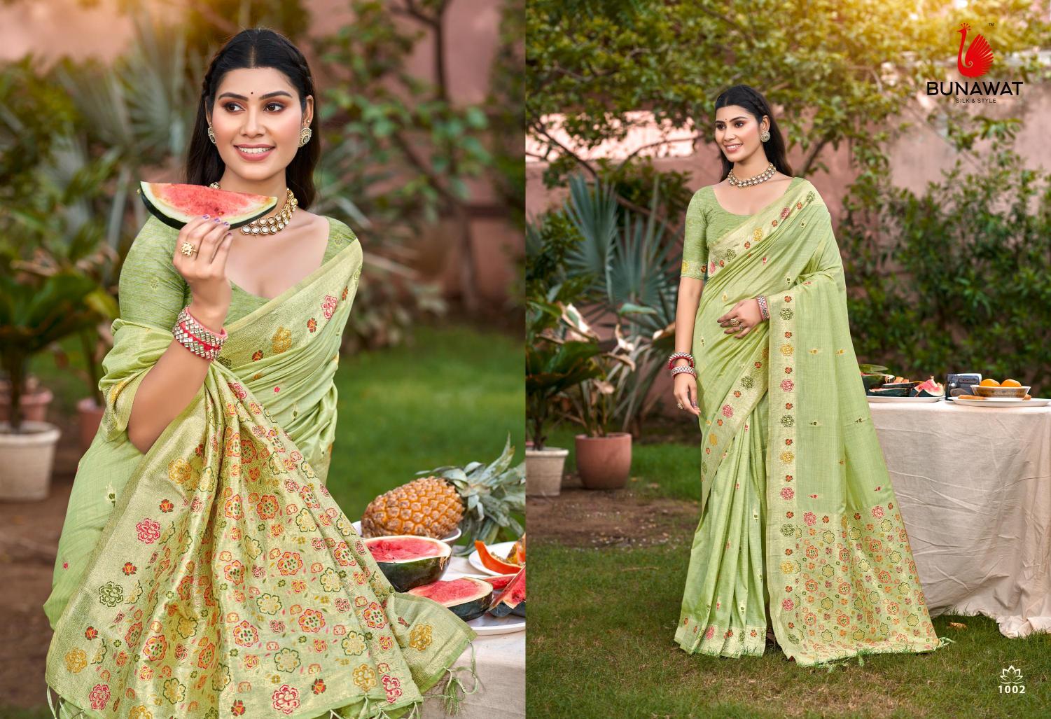 BUNAWAT - Sobha Havy Assam Silk saree With Meena